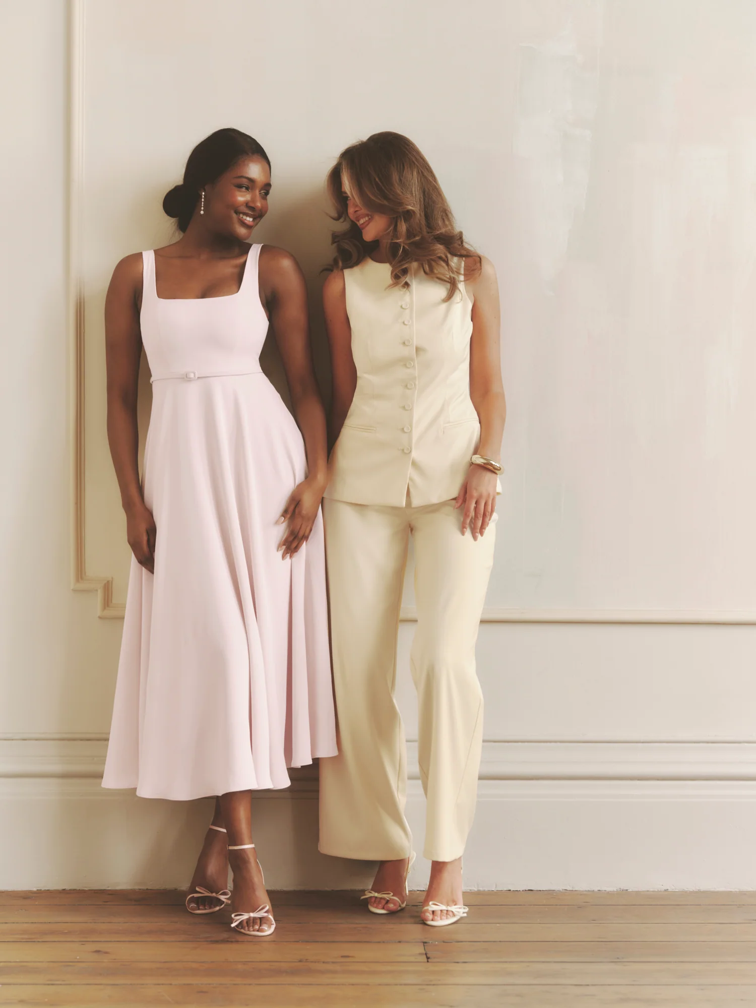 Tailored Wide Leg Pants - Lemon - Image 7